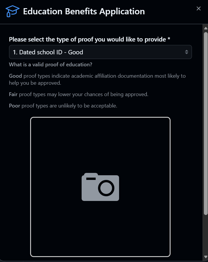 Education Benefits Application Education Benefits Application